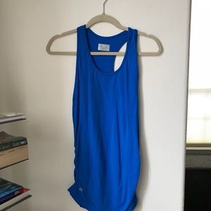 Extra long Caribbean blue Athleta tank.